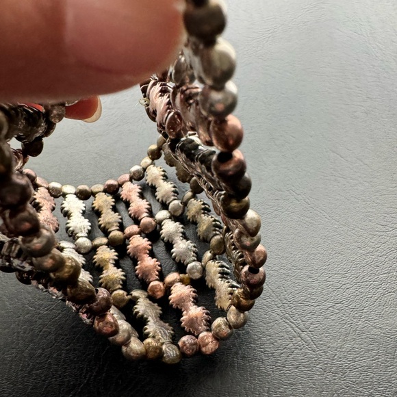 Crystal and earth tone bracelet. Beautiful and gently used. - Picture 5 of 6